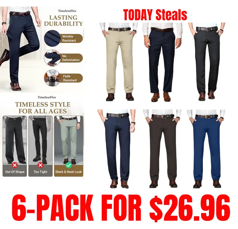 🔥 Clearance Sale – Men's High Stretch Straight Fit Dress Pants