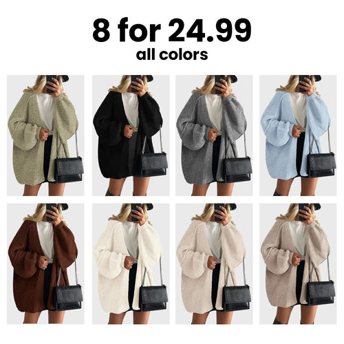 Women's Oversized Cardigan Sweater - Lightweight Knit