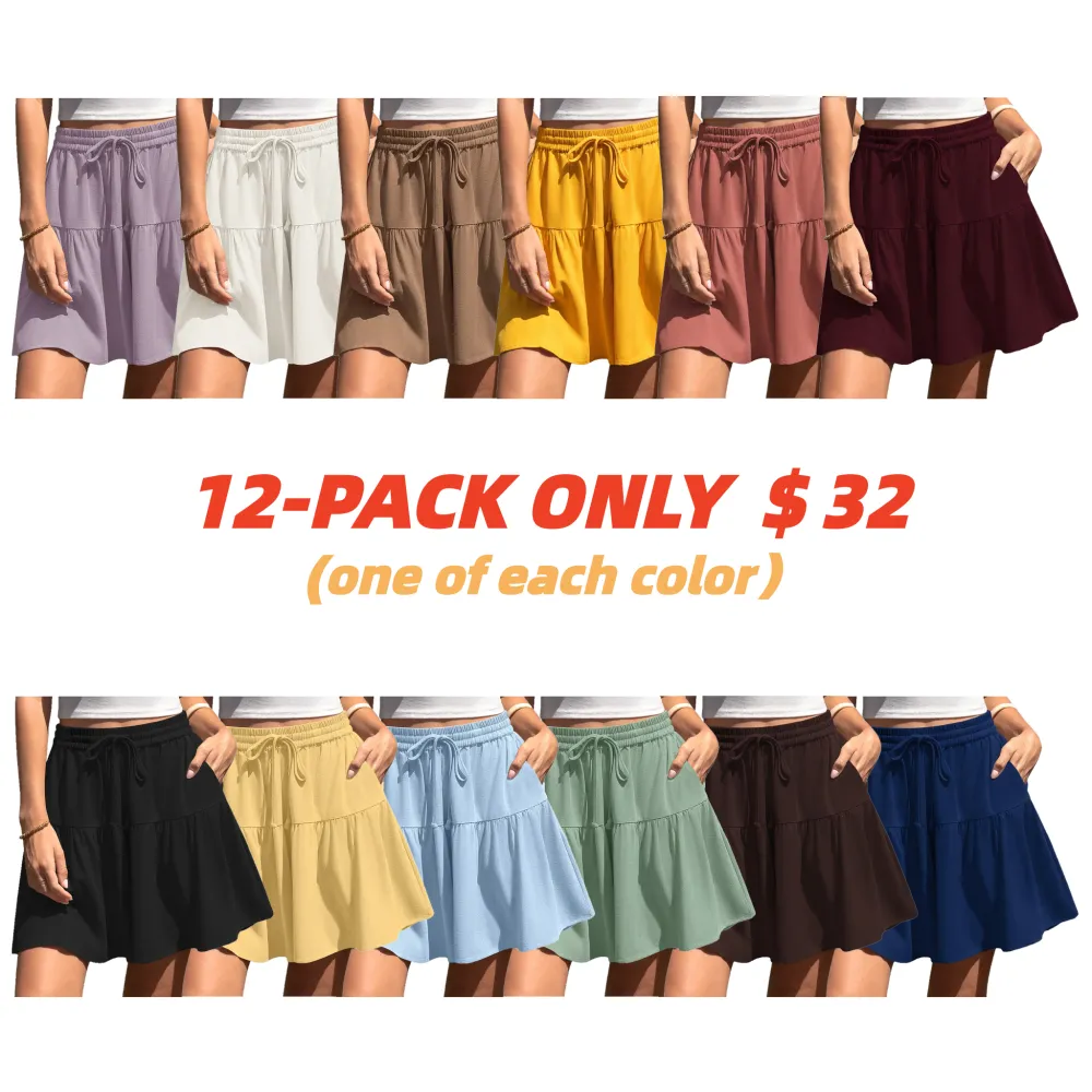 Womens Linen Blend Wide Leg Flowy Culotte Shorts Drawstring Loose Fit Summer Casual Lightweight Comfy Vacation Wear