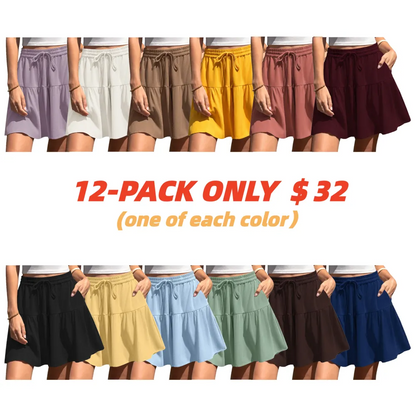 Womens Linen Blend Wide Leg Flowy Culotte Shorts Drawstring Loose Fit Summer Casual Lightweight Comfy Vacation Wear