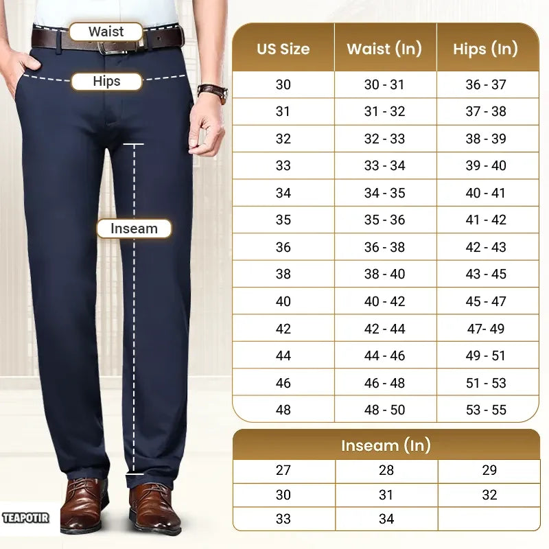 🔥 Clearance Sale – Men's High Stretch Straight Fit Dress Pants