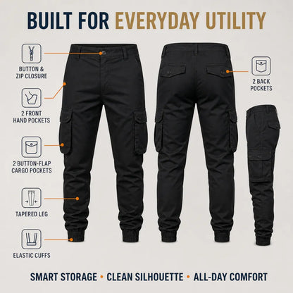🔥 8-Pack $25 / 16-Pack $32 – Men's Multi-Pocket Cargo Jogger Pants