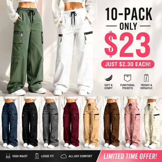 Women’s Lightweight Cargo Pants – Relaxed Fit with Multiple Pockets