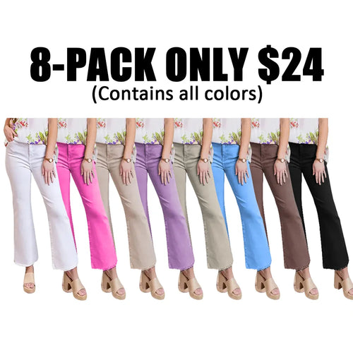 Women's high-waisted cropped flared pants