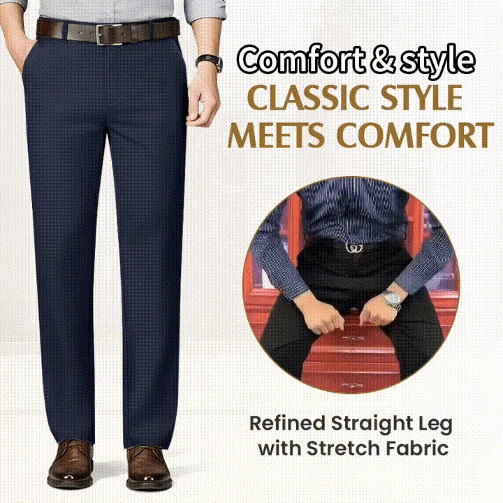 🔥 Clearance Sale – Men's High Stretch Straight Fit Dress Pants