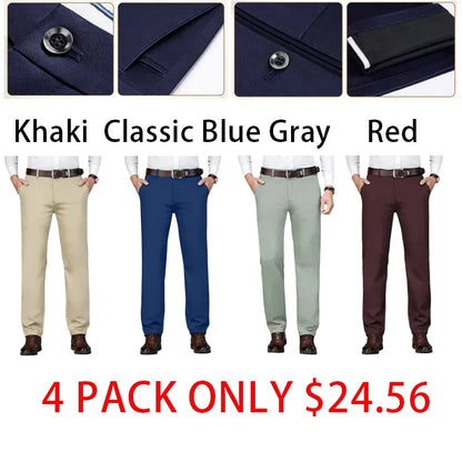 🔥 Clearance Sale – Men's High Stretch Straight Fit Dress Pants