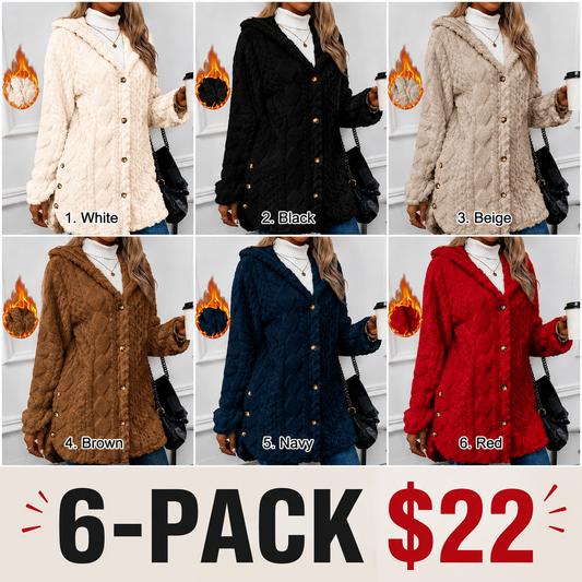 Women's Hooded Cardigan Long Sleeve Coat