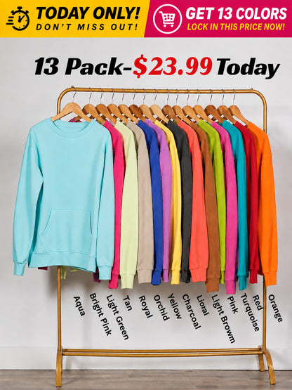 🔥Back by Popular Demand! Pigment Dyed Cozy Campfire Crewneck Sweatshir