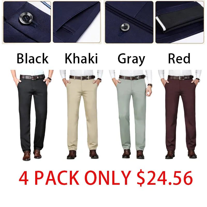 🔥 Clearance Sale – Men's High Stretch Straight Fit Dress Pants